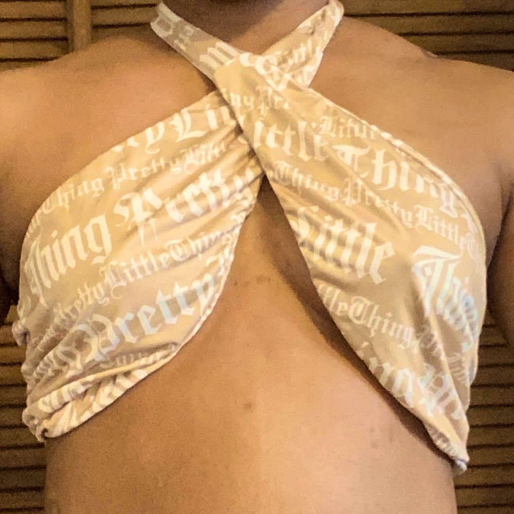 PLT halterneck crop top
